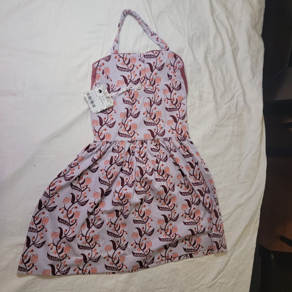 Kate Quinn Organics Halter Dress 8y NEW Floral Vine - Picture 1 of 9